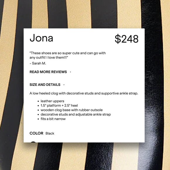 CHARLOTTE STONE Jone Clog with Stripe Details - SIZE 10 - Picture 6 of 6